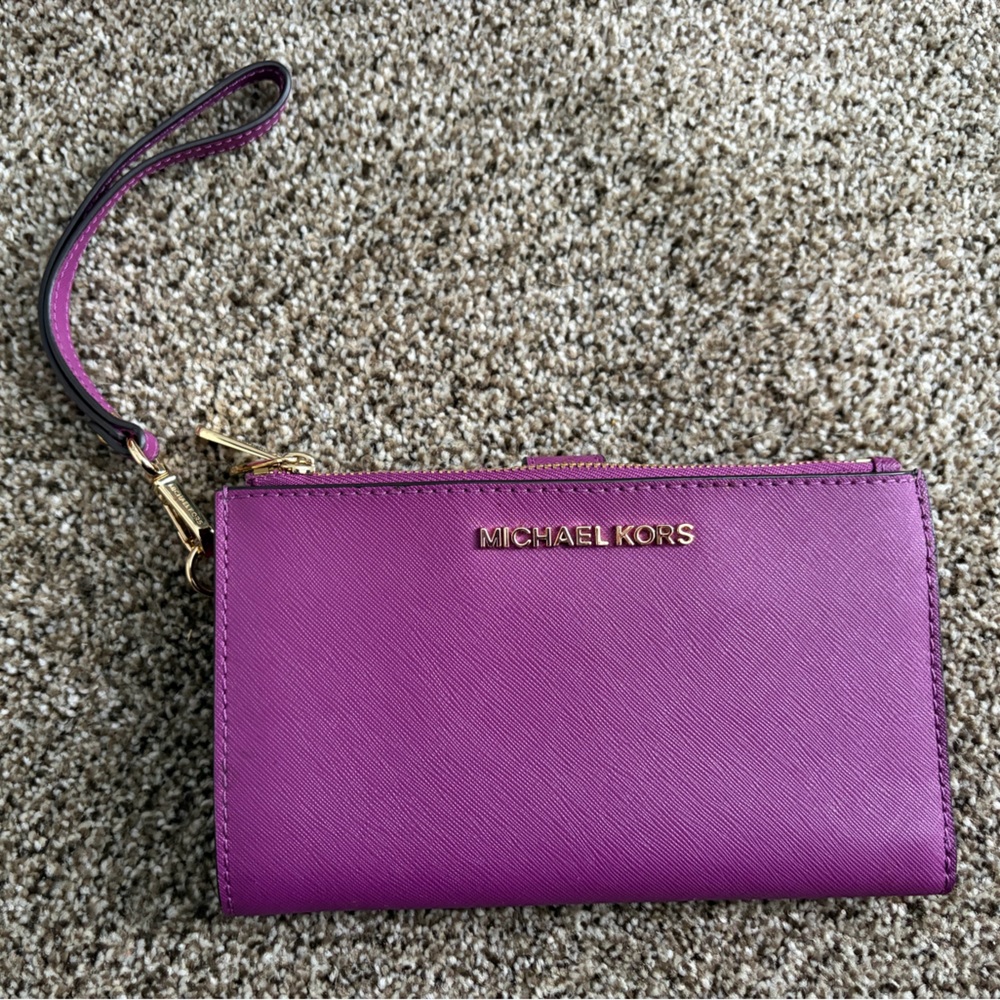 Michael Kors Vibrant Purple Wristlet